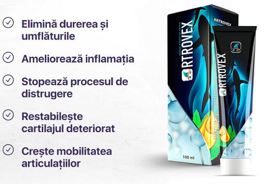 Artrovex Gel pt Dureri Articulare si Spate – pareri, pret, prospect, farmacii Romania